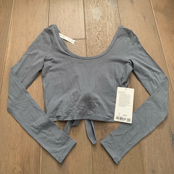 NWT slate blue It’s a tie long sleeve size 2 - Picture 3 of 6